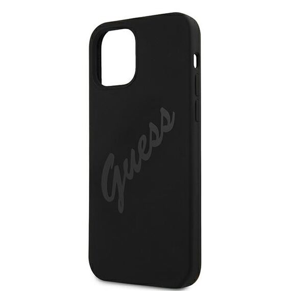Guess GUHCP12LLSVSBK iPhone 12 Pro Max 6.7" black/black hardcase Script Vintage | Techbox