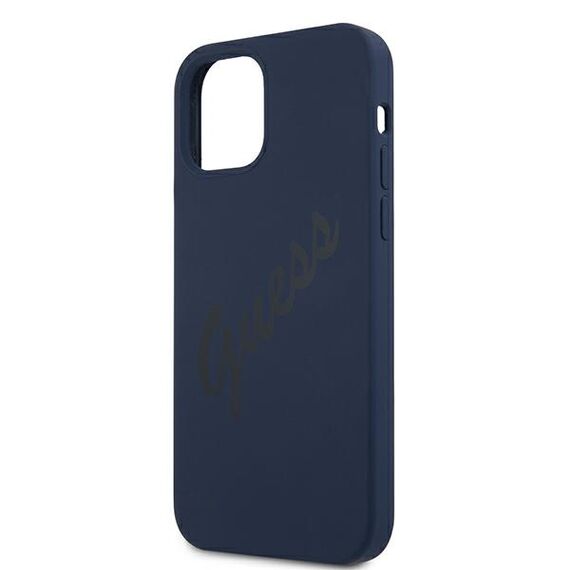 Guess GUHCP12MLSVSBL iPhone 12/12 Pro 6.1" blue/blue hardcase Script Vintage | Techbox