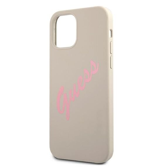 Guess GUHCP12MLSVSGP iPhone 12/12 Pro 6.1" gray pink/grey pink hardcase Silicone Vintage | Techbox