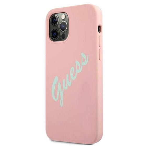 Guess GUHCP12MLSVSPG iPhone 12/12 Pro 6,1" rÃ³Å¼owo zielony/green pink hardcase Silicone Vintage - Apple Cases - Cases - Techbox