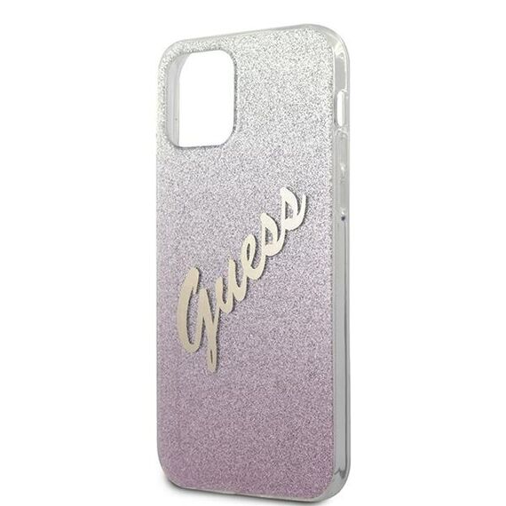 Guess GUHCP12MPCUGLSPI iPhone 12/12 Pro 6.1" pink/pink hardcase Glitter Gradient Script | Techbox