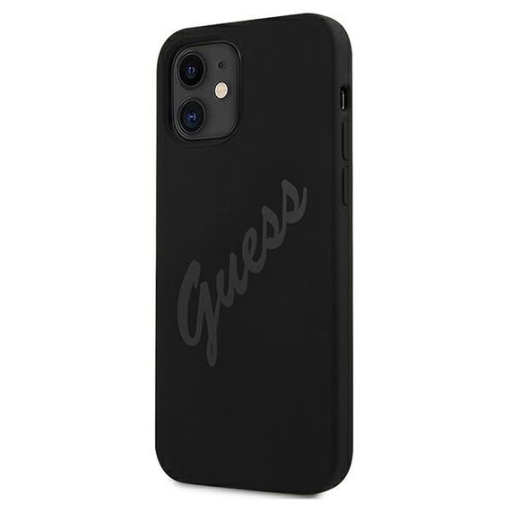Guess GUHCP12SLSVSBK iPhone 12 mini 5,4" czarny/black hardcase Script Vintage - Apple Cases - Cases - Techbox