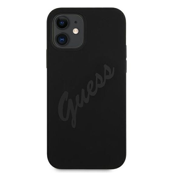 Guess GUHCP12SLSVSBK iPhone 12 mini 5,4" czarny/black hardcase Script Vintage - Apple Cases - Cases - Techbox
