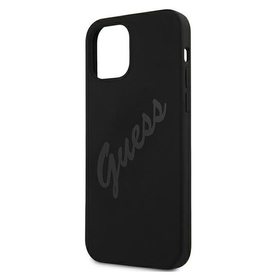 Guess GUHCP12SLSVSBK iPhone 12 mini 5,4" czarny/black hardcase Script Vintage - Apple Cases - Cases - Techbox