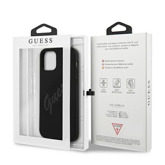 Guess GUHCP12SLSVSBK iPhone 12 mini 5,4" czarny/black hardcase Script Vintage - Apple Cases - Cases - Techbox