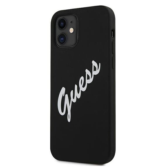 Guess GUHCP12SLSVSBW iPhone 12 mini 5,4" czarno biaÅ‚y/black white hardcase Silicone Vintage - Apple Cases - Cases - Techbox