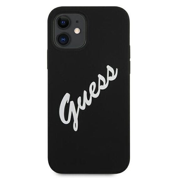 Guess GUHCP12SLSVSBW iPhone 12 mini 5,4" czarno biaÅ‚y/black white hardcase Silicone Vintage - Apple Cases - Cases - Techbox