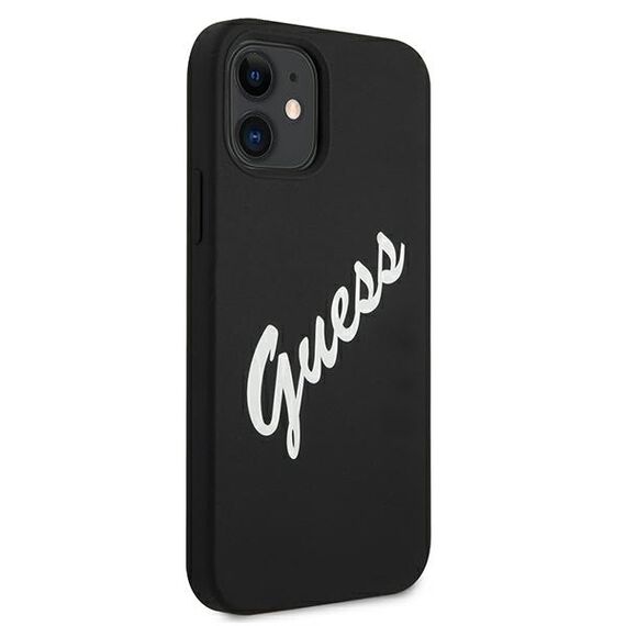 Guess GUHCP12SLSVSBW iPhone 12 mini 5,4" czarno biaÅ‚y/black white hardcase Silicone Vintage - Apple Cases - Cases - Techbox