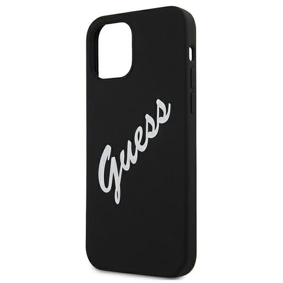 Guess GUHCP12SLSVSBW iPhone 12 mini 5,4" czarno biaÅ‚y/black white hardcase Silicone Vintage - Apple Cases - Cases - Techbox