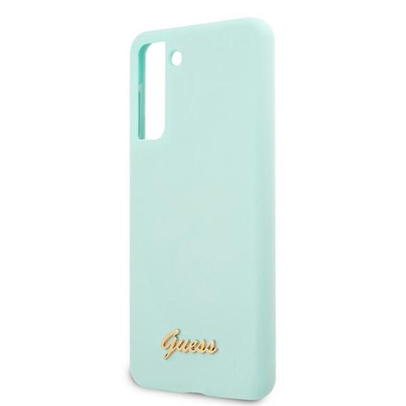 Guess GUHCS21MLSLMGLB S21+ G996 blue/blue hardcase Silicone Script Metal Logo | Techbox