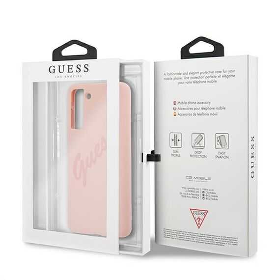Guess GUHCS21MLSVSPI S21+ G996 pink/pink hardcase Script Vintage | Techbox