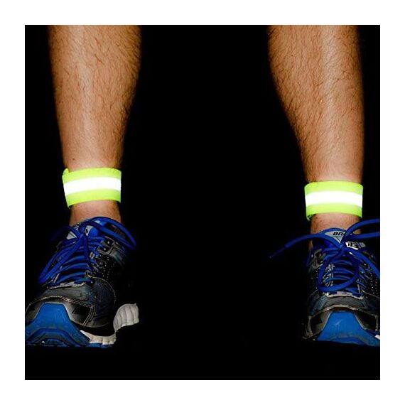 Reflective strap armband for bike running jogging velcro 4cm orange