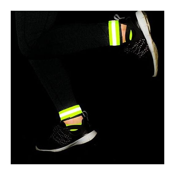 Reflective strap armband for bike running jogging velcro 4cm orange