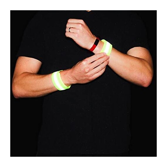 Reflective strap armband for bike running jogging velcro 4cm orange