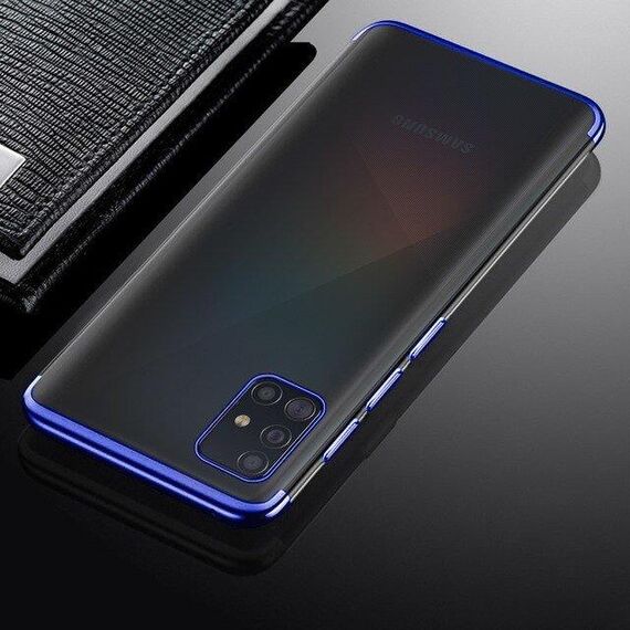 Clear Color Case Gel TPU Electroplating frame Cover for Samsung Galaxy A72 4G blue - Uncategorized Cases (2) - Cases - Techbox