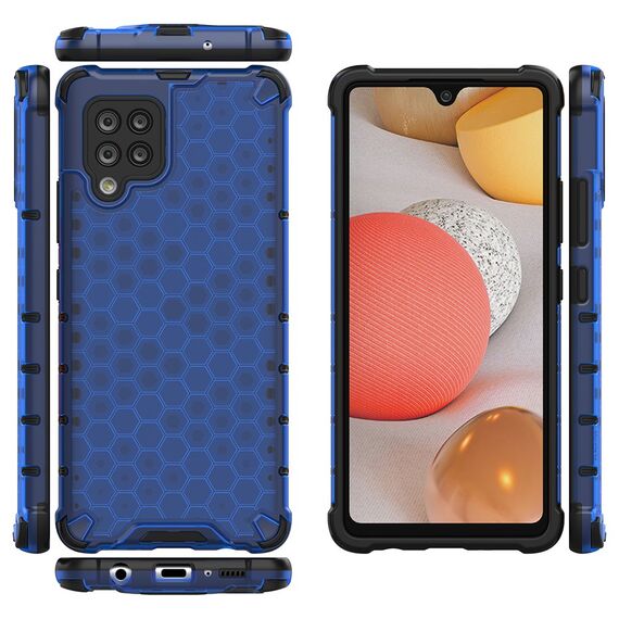 Honeycomb Case armor cover with TPU Bumper for Samsung Galaxy A42 5G blue | Techbox