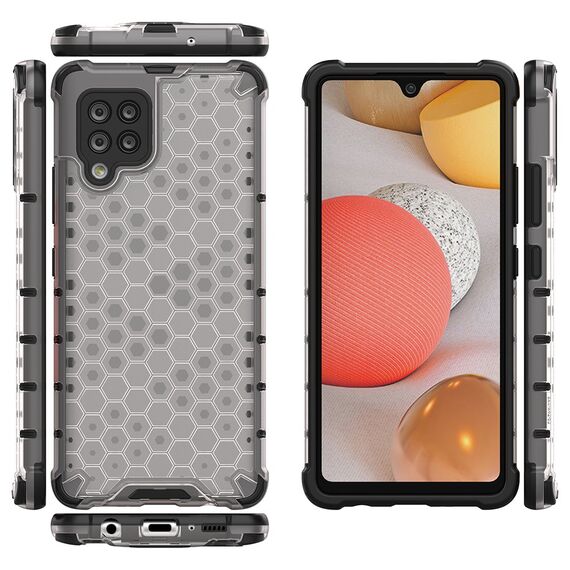 Honeycomb Case armor cover with TPU Bumper for Samsung Galaxy A42 5G transparent | Techbox