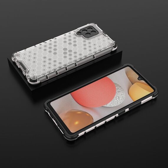 Honeycomb Case armor cover with TPU Bumper for Samsung Galaxy A42 5G transparent | Techbox