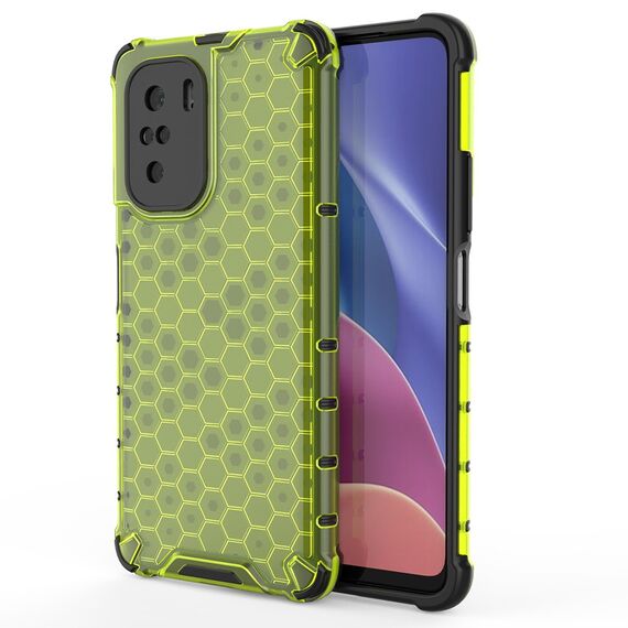 Honeycomb Case armor cover with TPU Bumper for Xiaomi Redmi K40 Pro+ / K40 Pro / K40 / Poco F3 green | Techbox