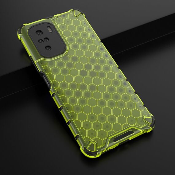 Honeycomb Case armor cover with TPU Bumper for Xiaomi Redmi K40 Pro+ / K40 Pro / K40 / Poco F3 green | Techbox