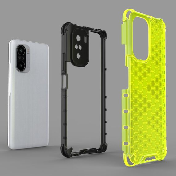 Honeycomb Case armor cover with TPU Bumper for Xiaomi Redmi K40 Pro+ / K40 Pro / K40 / Poco F3 green | Techbox