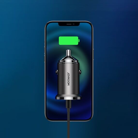 Joyroom fast car charger USB Type C / USB 45 W 5 A Power Delivery Quick Charge 3.0 AFC SCP gray (C-A35) | Techbox
