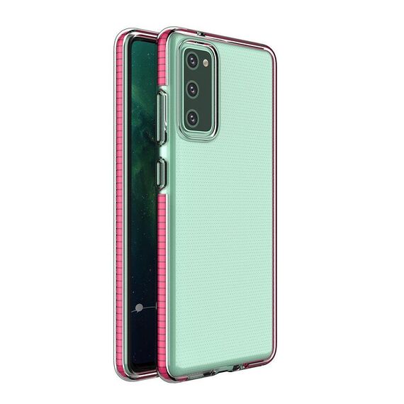 Spring Case clear TPU gel protective cover with colorful frame for Samsung Galaxy A72 4G light pink | Techbox