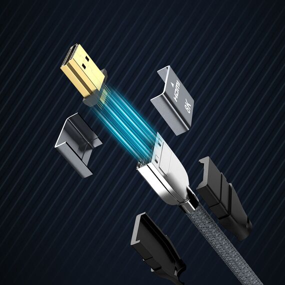 Wozinsky HDMI 2.1 Cable 8K 60 Hz 48 Gbps / 4K 120 Hz / 2K 144 Hz 2 m Silver (WHDMI-20) | Techbox