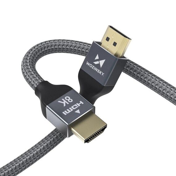 Wozinsky HDMI 2.1 Cable 8K 60 Hz 48 Gbps / 4K 120 Hz / 2K 144 Hz 1 m Silver (WHDMI-10) | Techbox