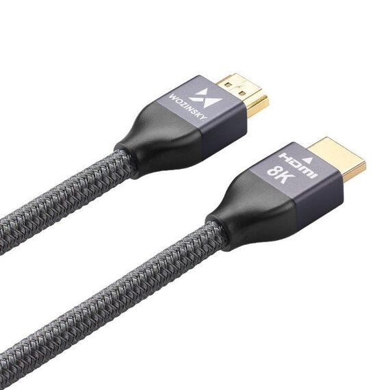 Wozinsky HDMI 2.1 Cable 8K 60 Hz 48 Gbps / 4K 120 Hz / 2K 144 Hz 1 m Silver (WHDMI-10) | Techbox