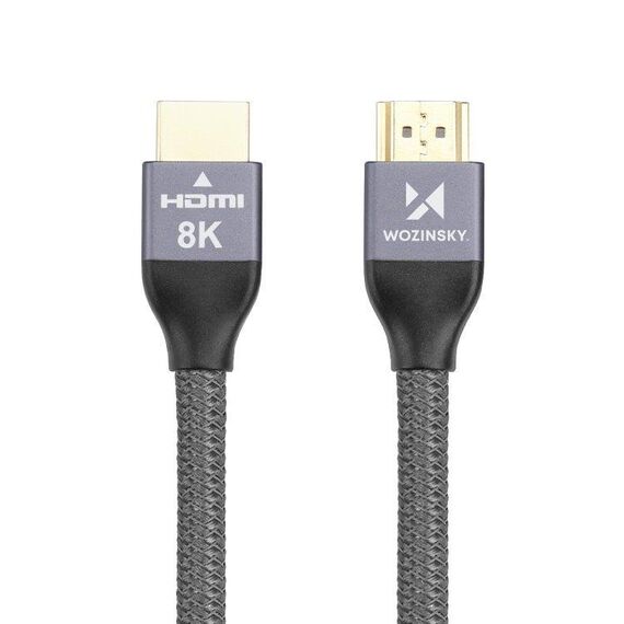 Wozinsky HDMI 2.1 Cable 8K 60 Hz 48 Gbps / 4K 120 Hz / 2K 144 Hz 1 m Silver (WHDMI-10) | Techbox