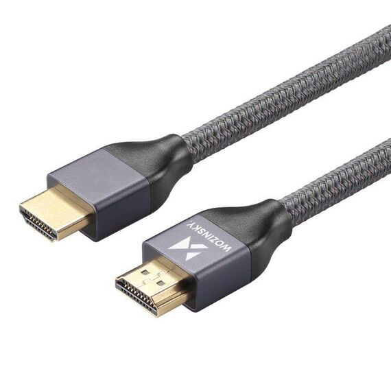 Wozinsky HDMI 2.1 Cable 8K 60 Hz 48 Gbps / 4K 120 Hz / 2K 144 Hz 1 m Silver (WHDMI-10) | Techbox
