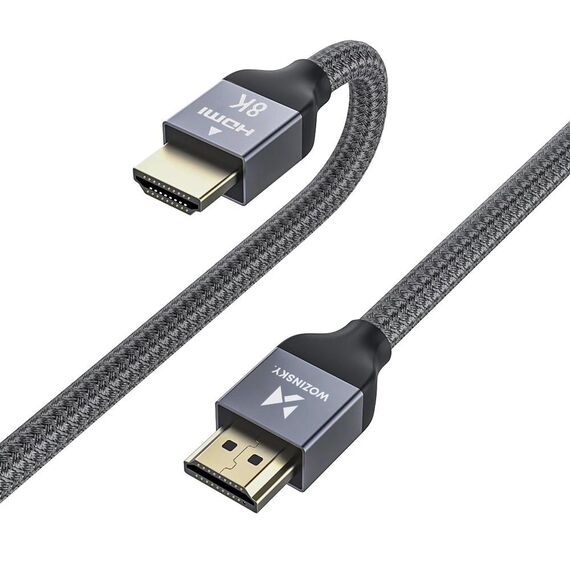 Wozinsky cable HDMI 2.1 8K 60 Hz 48 Gbps / 4K 120 Hz / 2K 144 Hz 3m silver (WHDMI-30) - Cables & Adapters - Cables & Accessories - Techbox