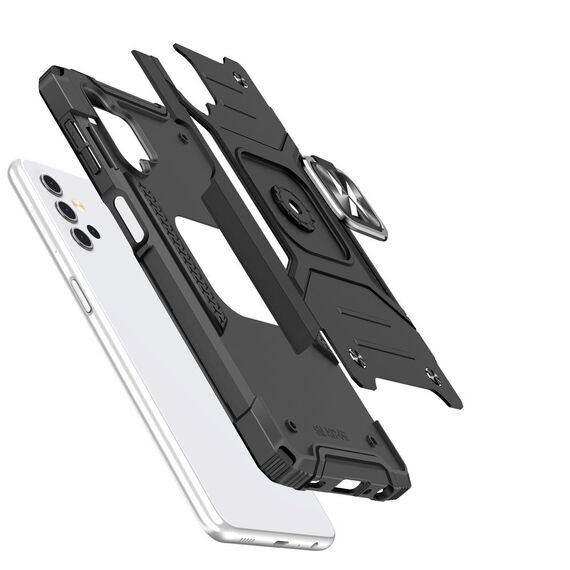 Wozinsky Ring Armor Case Kickstand Tough Rugged Cover for Samsung Galaxy A32 5G black | Techbox