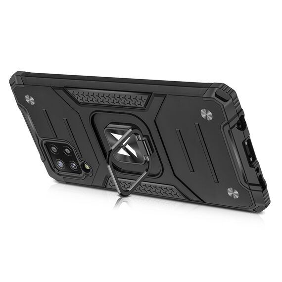 Wozinsky Ring Armor Case Kickstand Tough Rugged Cover for Samsung Galaxy A42 5G silver | Techbox