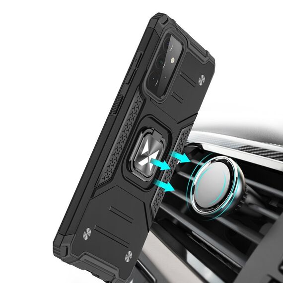 Wozinsky Ring Armor Case Kickstand Tough Rugged Cover for Samsung Galaxy A72 4G pink | Techbox