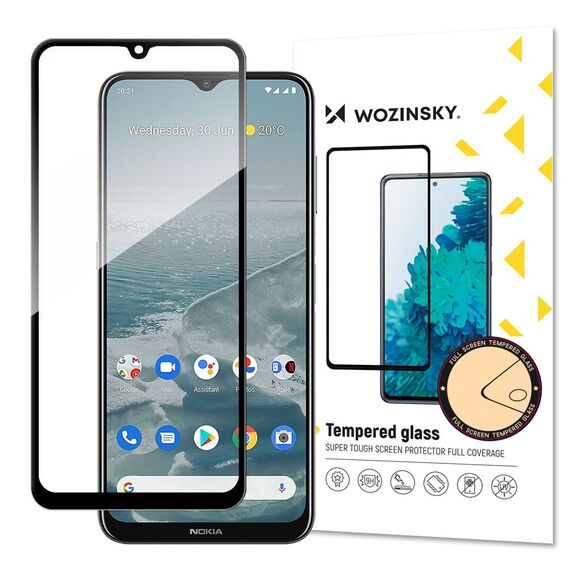 Wozinsky super durable Full Glue tempered glass full screen with frame Case Friendly Nokia G20 black | Techbox