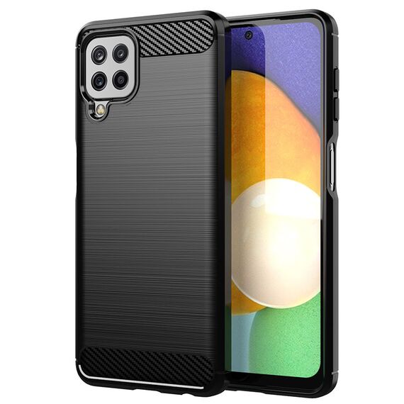Carbon Case Flexible Cover TPU Case for Samsung Galaxy A22 4G black - Samsung Cases - Cases - Techbox