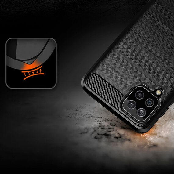 Carbon Case Flexible Cover TPU Case for Samsung Galaxy A22 4G black - Samsung Cases - Cases - Techbox