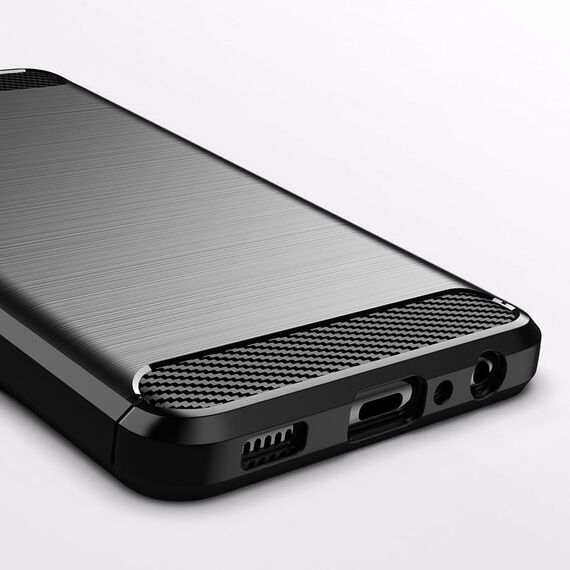 Carbon Case Flexible Cover TPU Case for Samsung Galaxy A22 4G black - Samsung Cases - Cases - Techbox