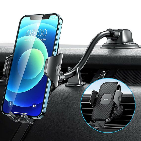 Joyroom Car Phone Holder with Flexible Arm for Dashboard Window Black (JR-ZS259) | Techbox