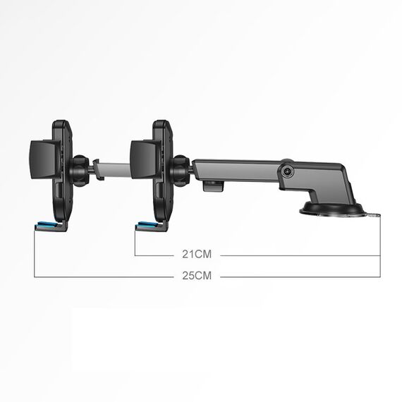 Joyroom car phone holder with telescopic extendable arm for dashboard and windshield black (JR-OK3) - Smartphone Holders - Smartphones - Techbox