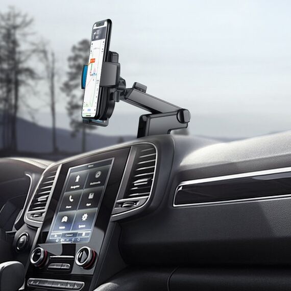 Joyroom car phone holder with telescopic extendable arm for dashboard and windshield black (JR-OK3) - Smartphone Holders - Smartphones - Techbox