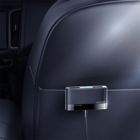 Joyroom fast car charger 5x USB 6.2 A with extension cable black (JR-CL03) | Techbox