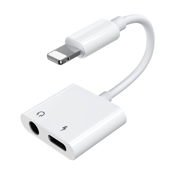 Joyroom S-Y104 headphone adapter Lightning - Lightning / mini jack 3.5mm - white | Techbox