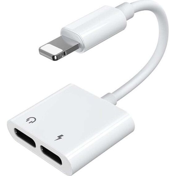 Joyroom S-Y104 headphone Lightning / 2x Lightning adapter - white | Techbox