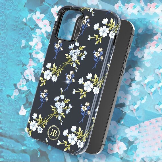 Kingxbar Blossom case decorated with original Swarovski crystals iPhone 12 mini multicolour (Gardenia) - Apple Cases - Cases - Techbox