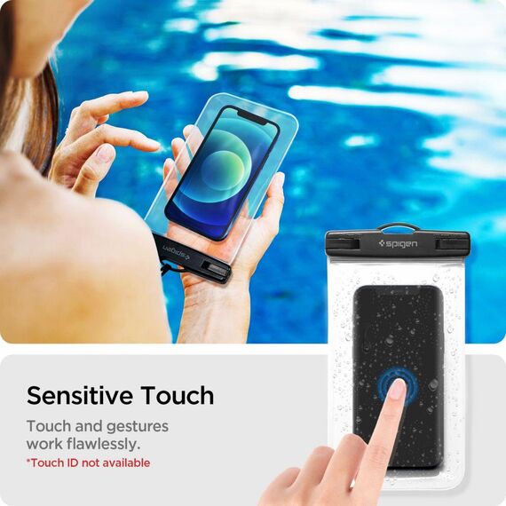 SPIGEN A601 UNIVERSAL WATERPROOF CASE 2-PACK CRYSTAL CLEAR - Universal Cases - Cases - Techbox