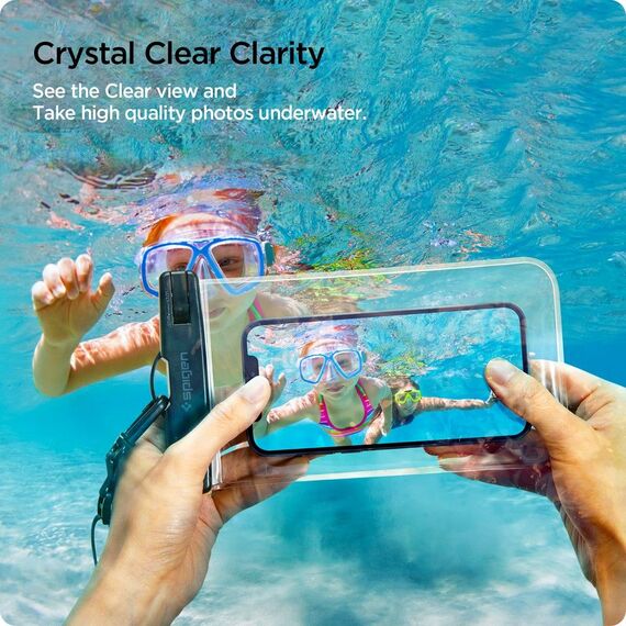 SPIGEN A601 UNIVERSAL WATERPROOF CASE 2-PACK CRYSTAL CLEAR - Universal Cases - Cases - Techbox