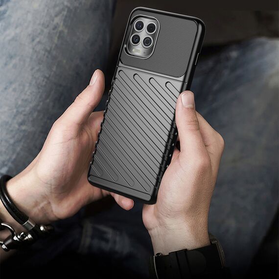 Thunder Case Flexible Tough Rugged Cover TPU Case for Motorola Moto G100 / Edge S black | Techbox